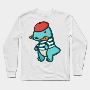 French T-Rex, cute Dino, Dinosaur Long Sleeve T-Shirt